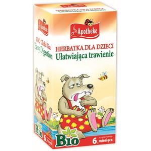 Herbatka BIO na trawienie dla dzieci powyżej 6 miesiąca, w składzie certyfikowane składniki ekologiczne.